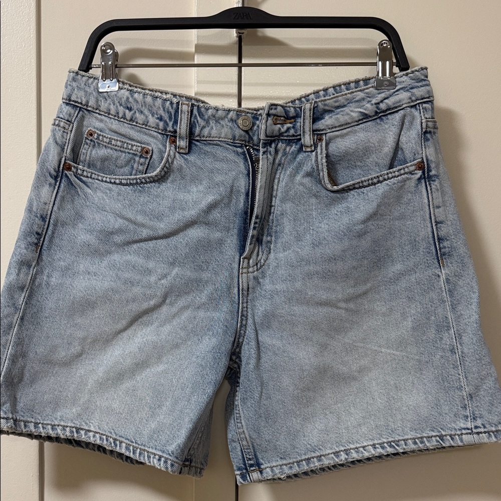 Zara Light Blue Jean Shorts
